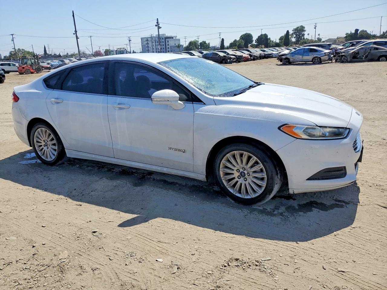 2013 Ford Fusion Se Hybrid White vin: 3FA6P0LU0DR229259
