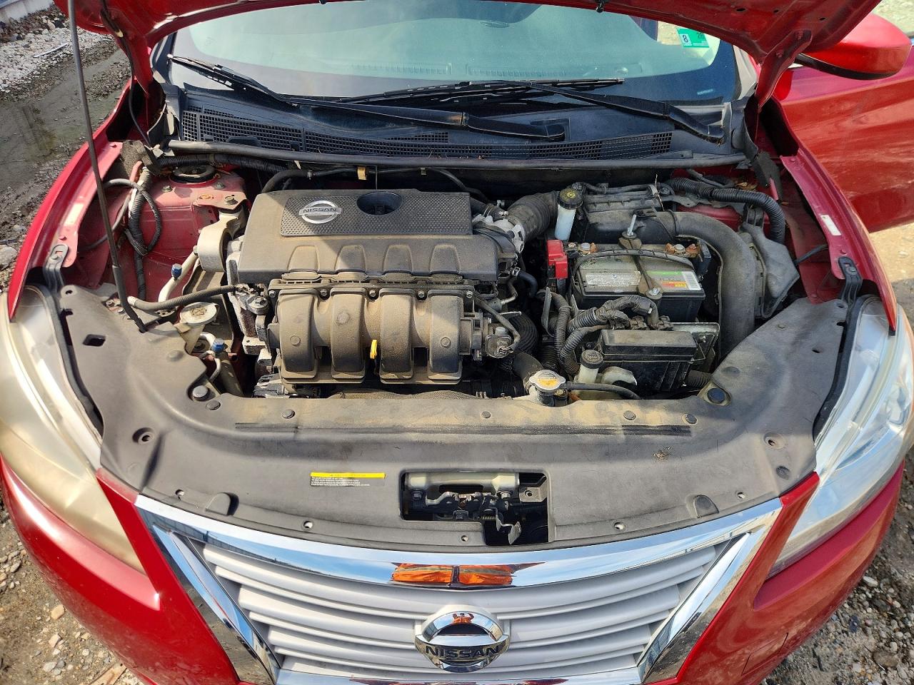 2013 Nissan Sentra S Burgundy vin: 3N1AB7AP8DL662195