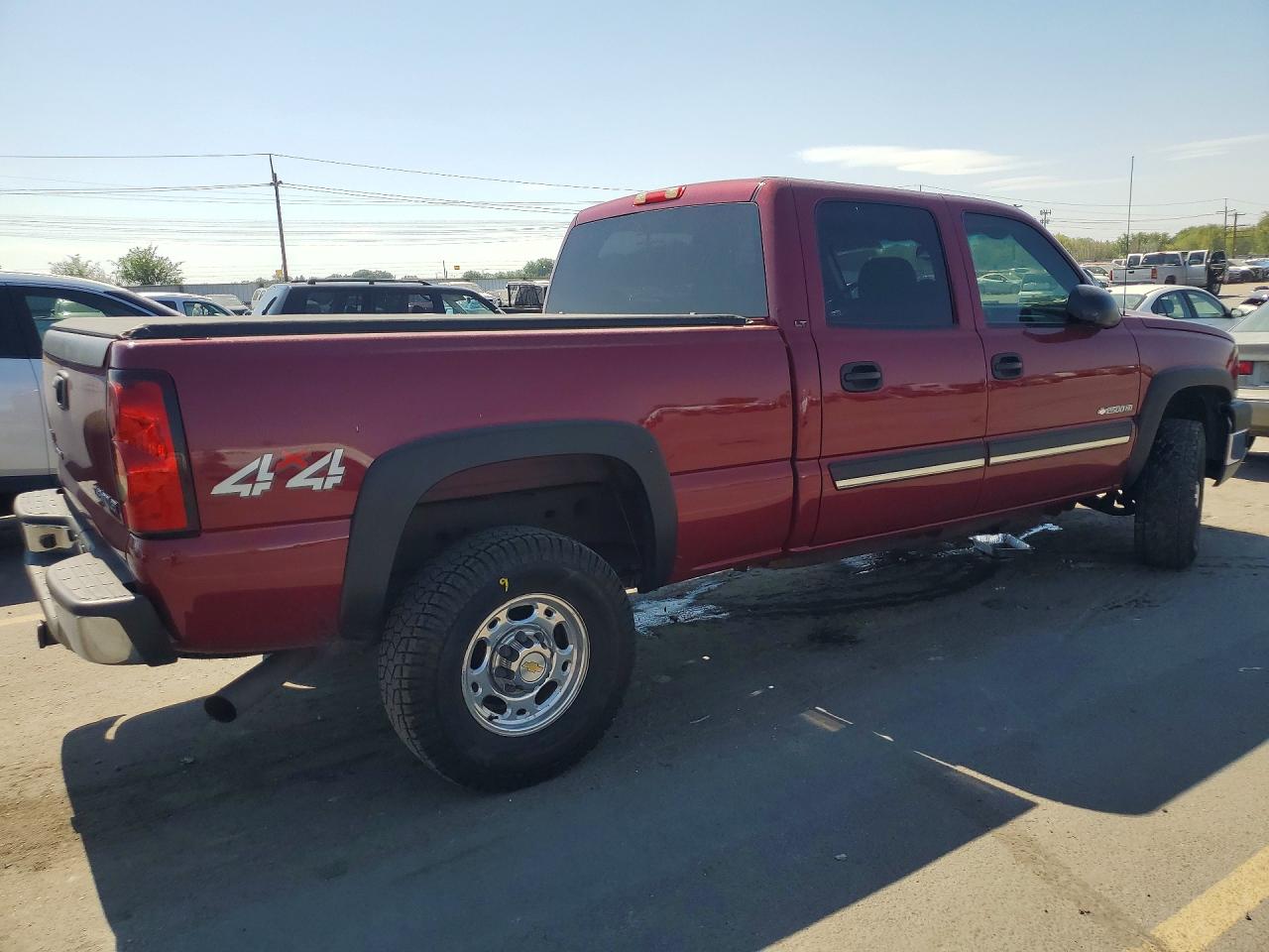 2005 Chevrolet Silverado K2500 Heavy Duty Burgundy vin: 1GCHK23U75F875071