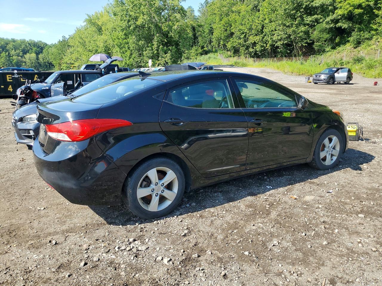 2013 Hyundai Elantra Gls Black vin: KMHDH4AE8DU765253