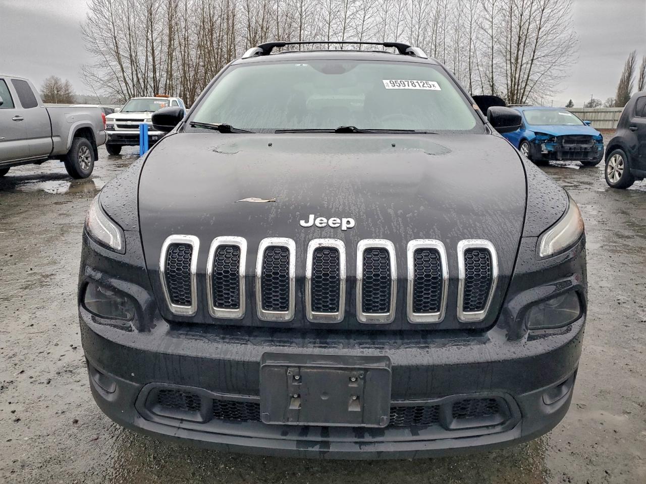 2014 Jeep Cherokee Latitude Black vin: 1C4PJMCB5EW208329