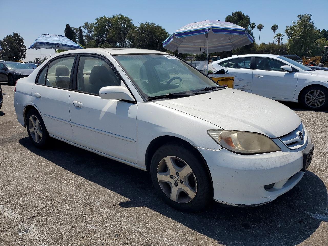 2005 Honda Civic Ex White vin: JHMES26795S000315