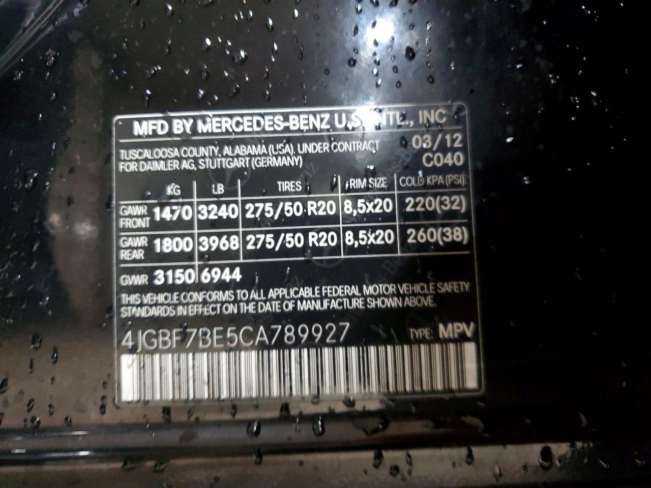 2012 Mercedes-benz Gl 450 4matic Black vin: 4JGBF7BE5CA789927