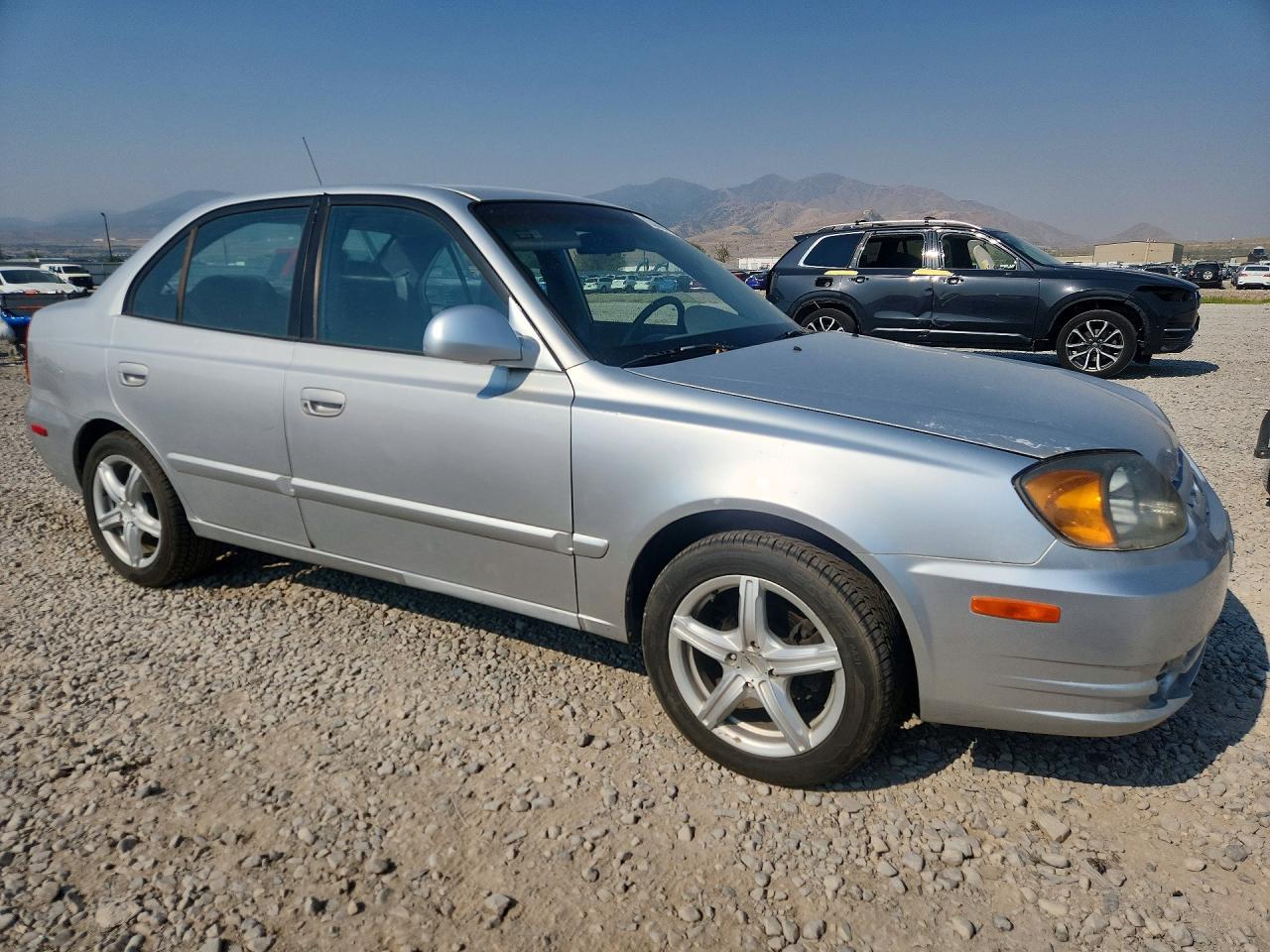 2005 Hyundai Accent Gls Silver vin: KMHCG45C05U578484