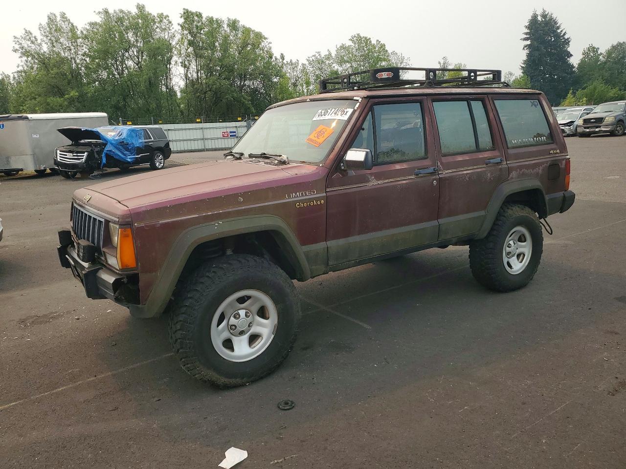 1988 Jeep Cherokee Limited Maroon vin: 1JCMT7895JT133632