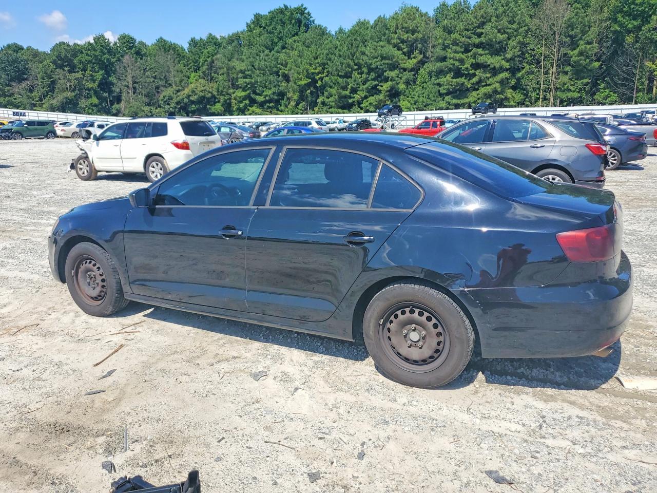 2014 Volkswagen Jetta Base Black vin: 3VW1K7AJ2EM368521