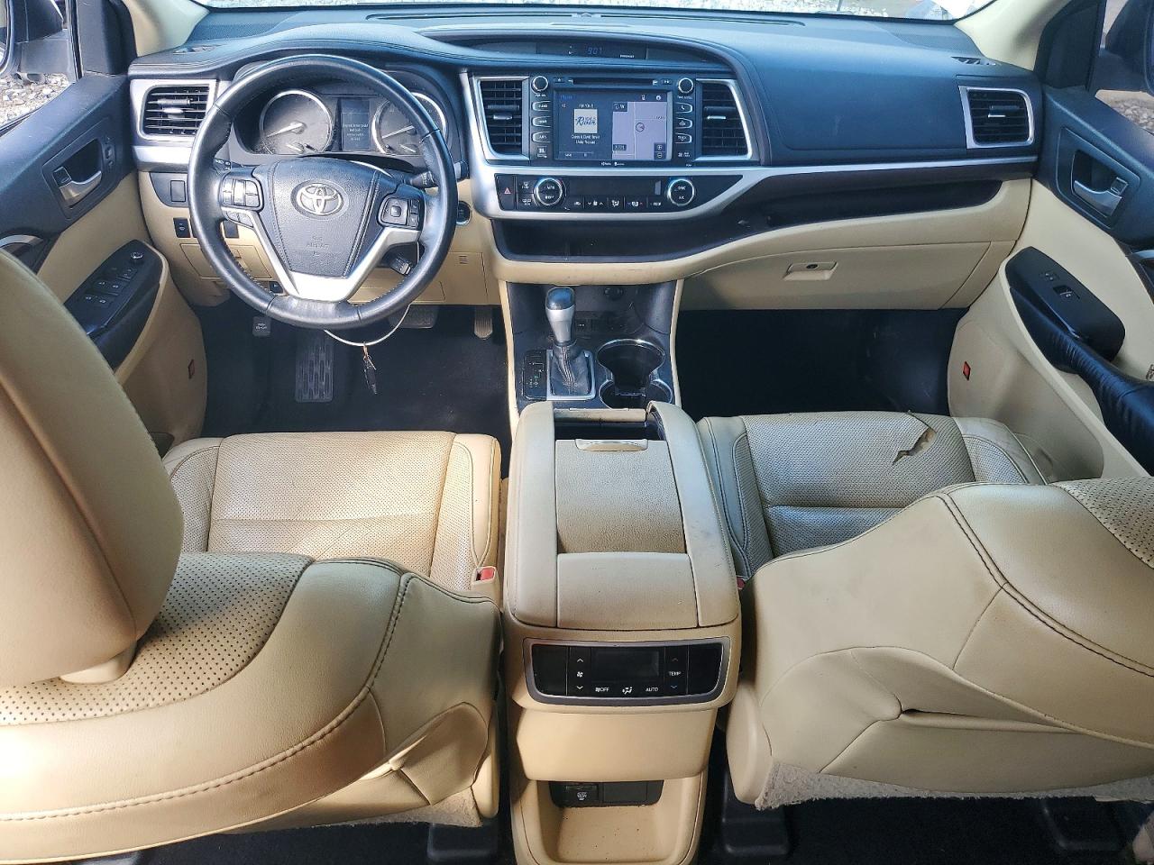 2015 Toyota Highlander Limited White vin: 5TDYKRFH9FS066955