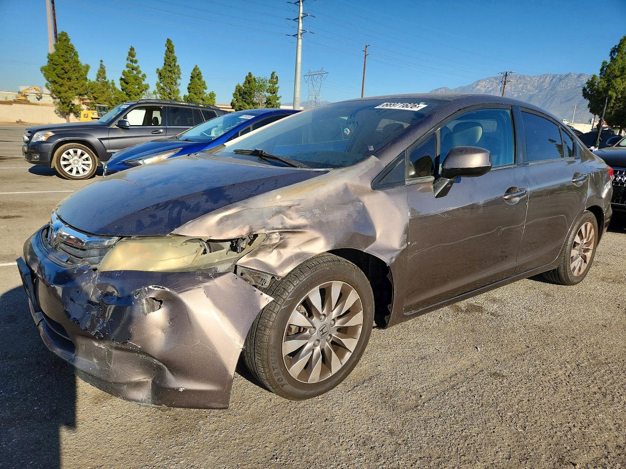 2012 Honda Civic Lx Tan vin: 19XFB2F5XCE303981