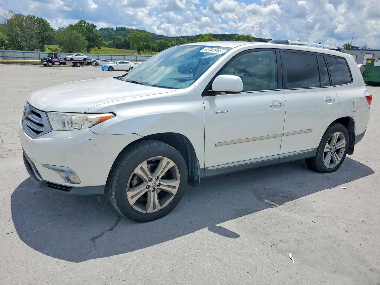 2012 Toyota Highlander Limited White vin: 5TDYK3EH4CS060703