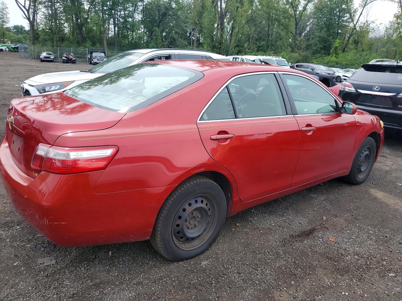 2007 Toyota Camry Le Красный vin: JTNBE46K673036290