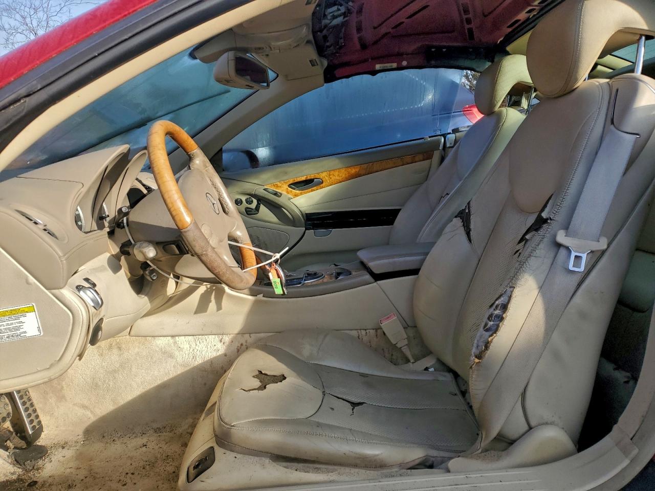 2005 Mercedes-benz Sl 500 Red vin: WDBSK75F35F104882