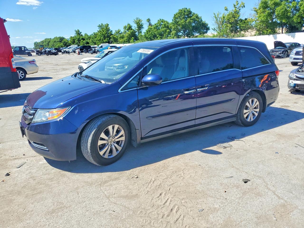 2014 Honda Odyssey Exl Синий vin: 5FNRL5H60EB133208