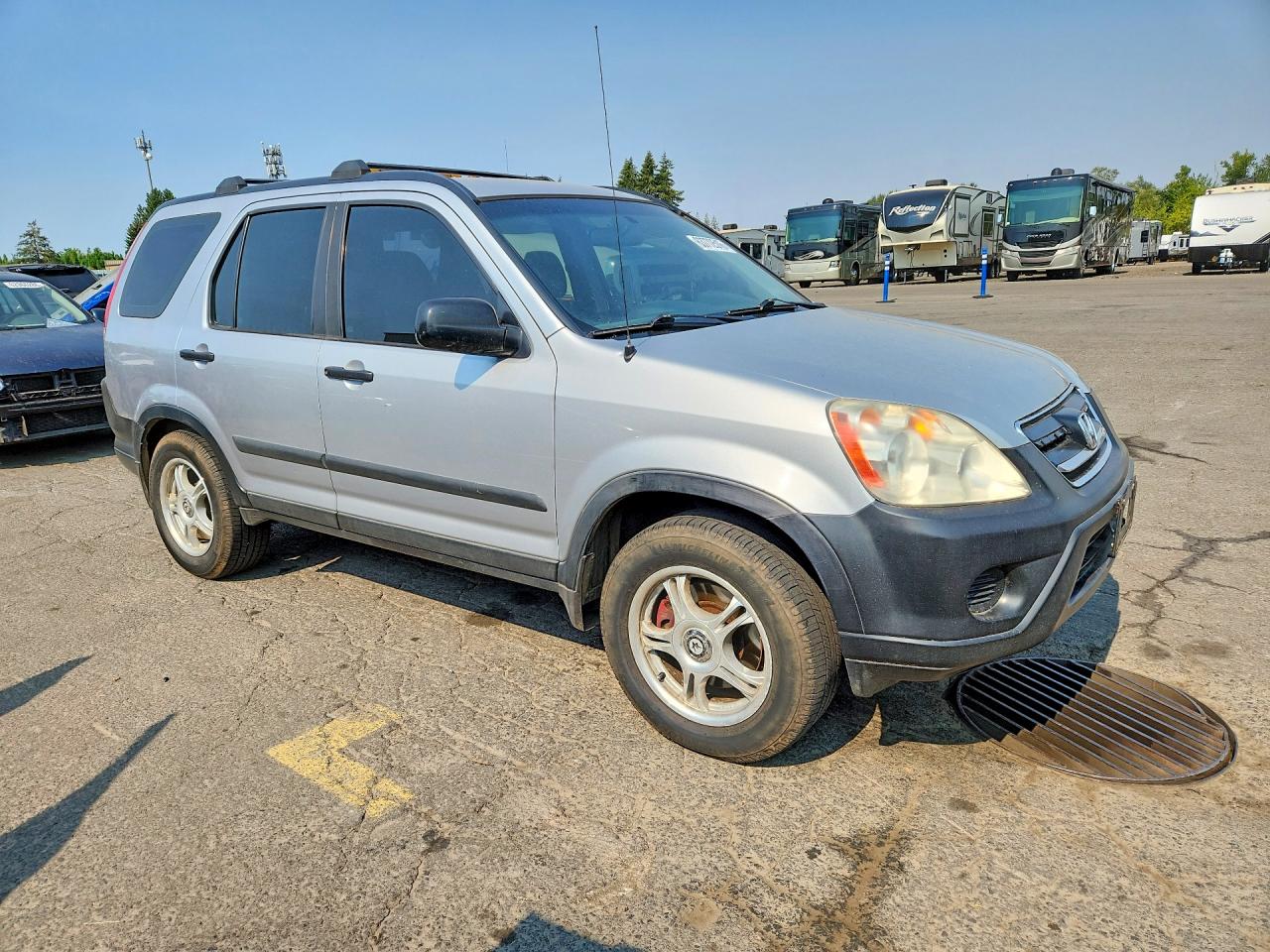 2005 Honda Cr-v Lx Silver vin: SHSRD78525U309328