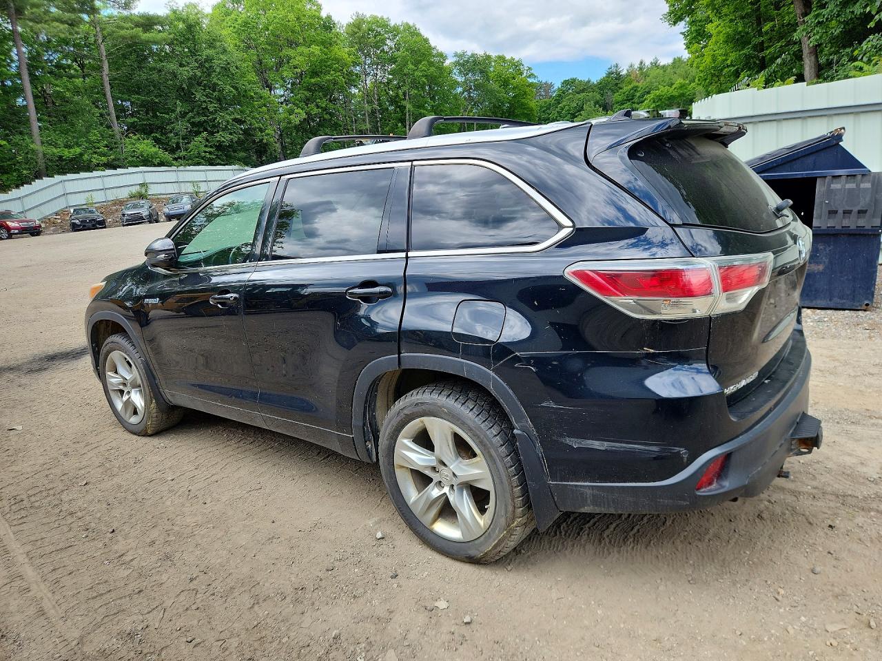 2015 Toyota Highlander Hybrid Limited Black vin: 5TDDCRFH2FS012389