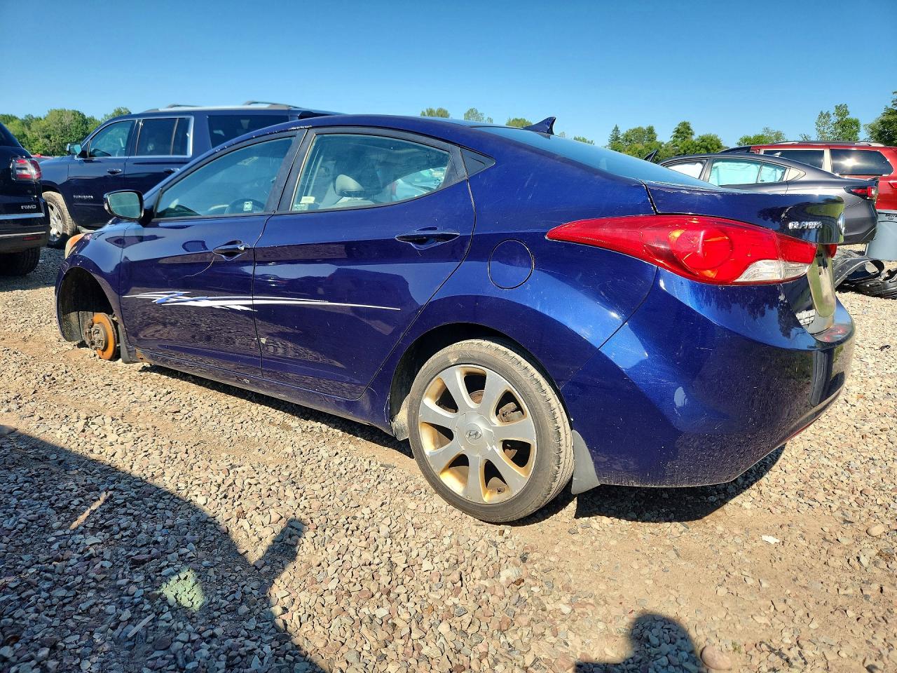 2013 Hyundai Elantra Limited Blue vin: 5NPDH4AE9DH249370