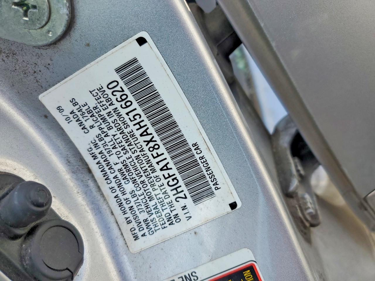 2010 Honda Civic Ex Silver vin: 2HGFA1F8XAH516620