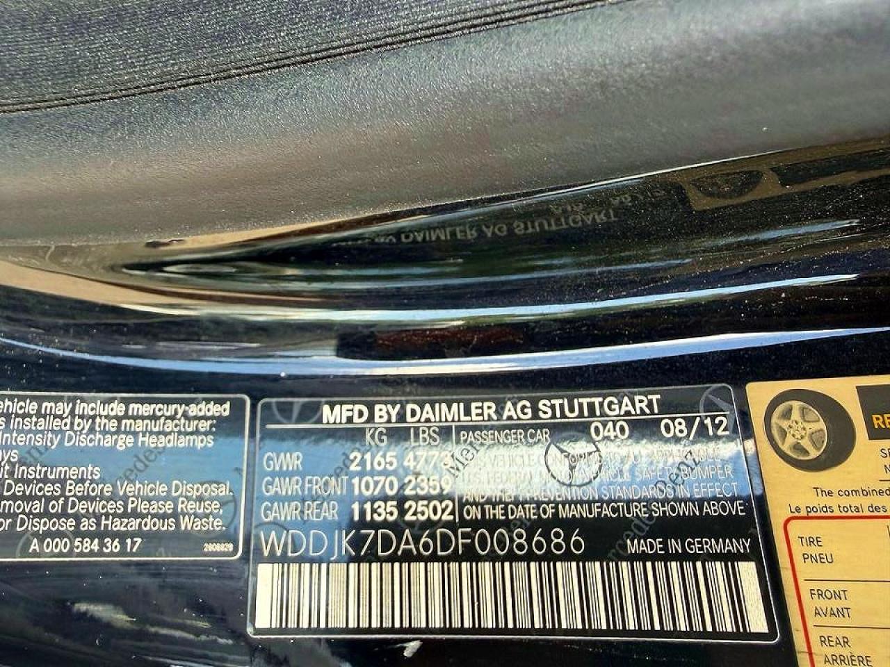 2013 Mercedes-benz Sl 550 Black vin: WDDJK7DA6DF008686