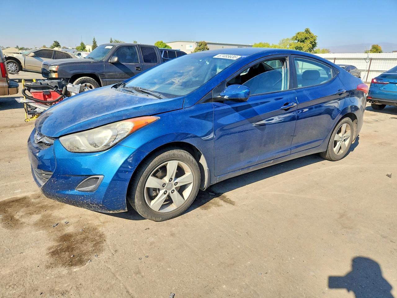 2013 Hyundai Elantra Gls Blue vin: KMHDH4AEXDU963591