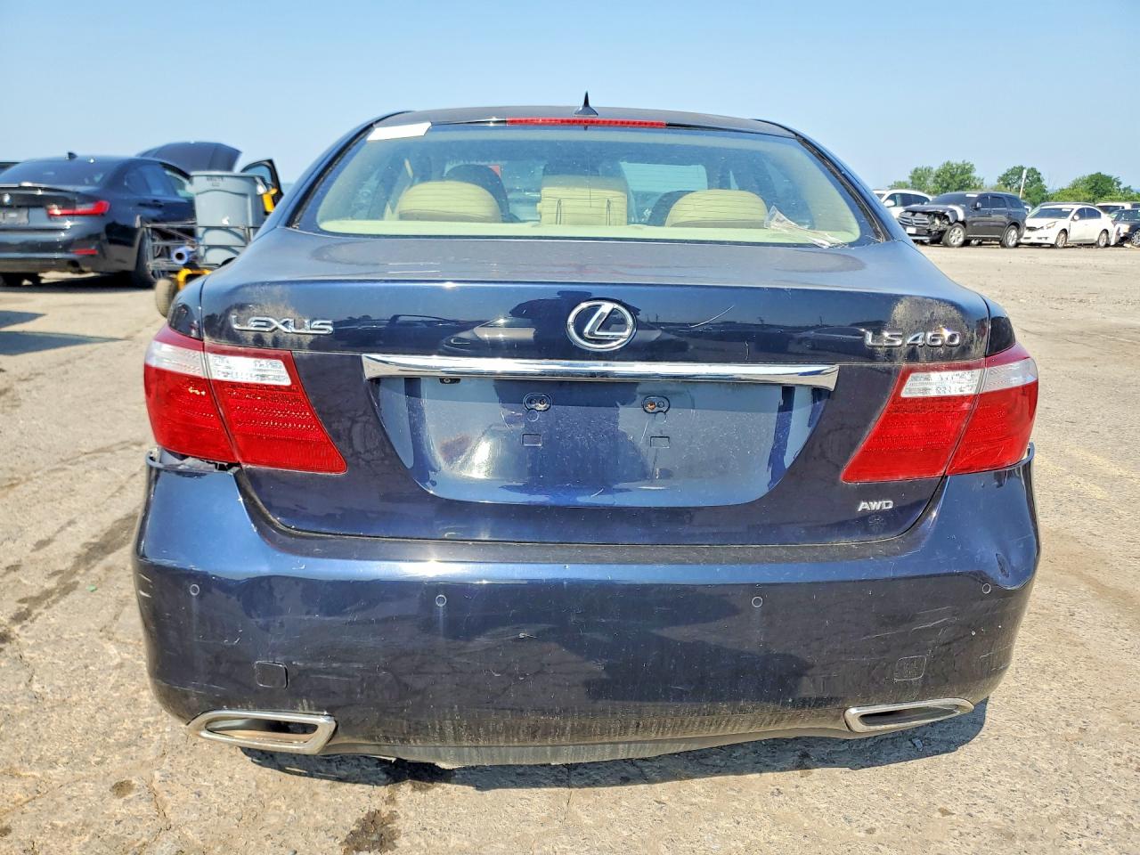 2009 Lexus Ls 460 Base Blue vin: JTHCL46F695002339