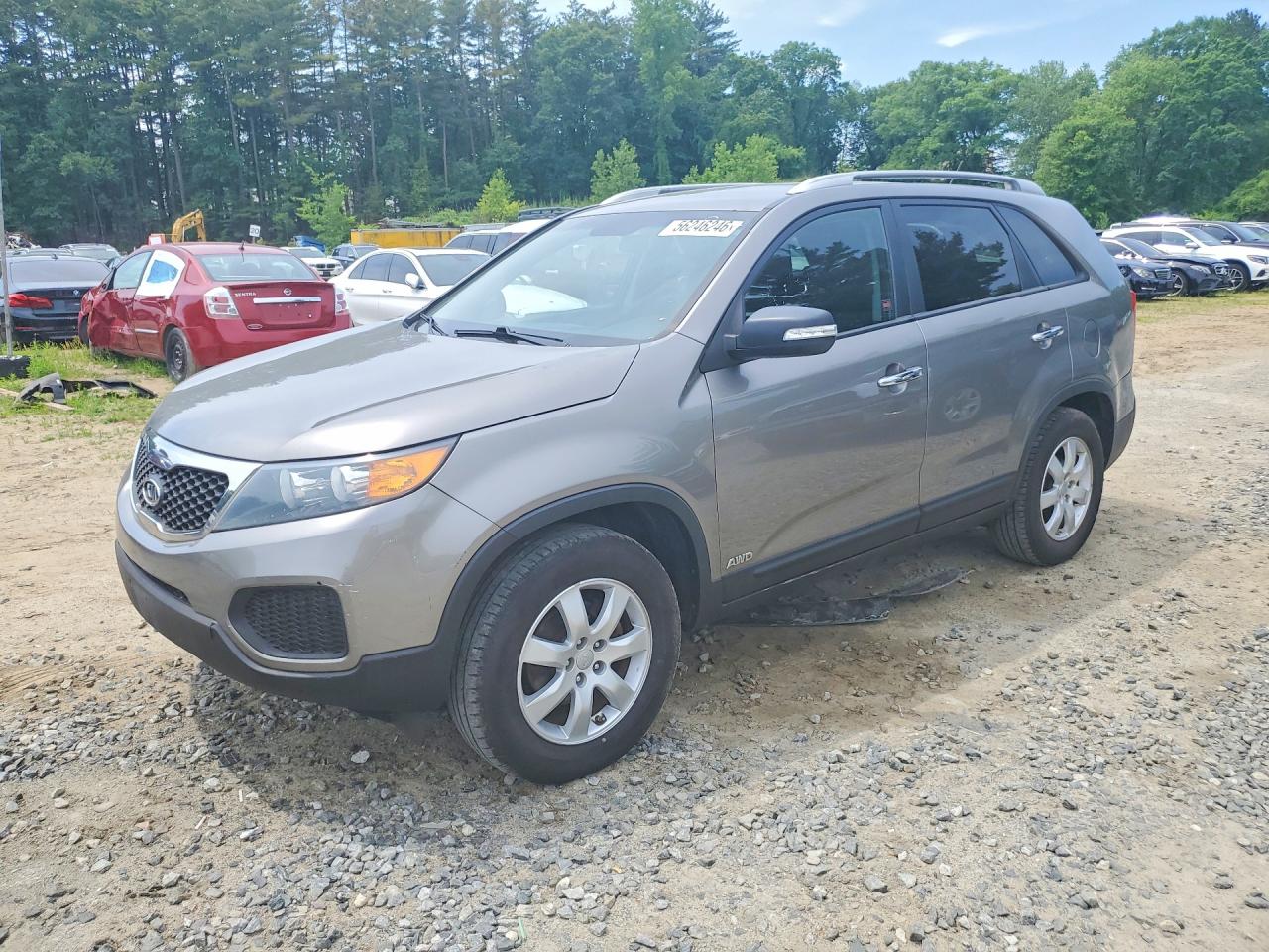 2013 Kia Sorento Lx Silver vin: 5XYKTDA26DG349722