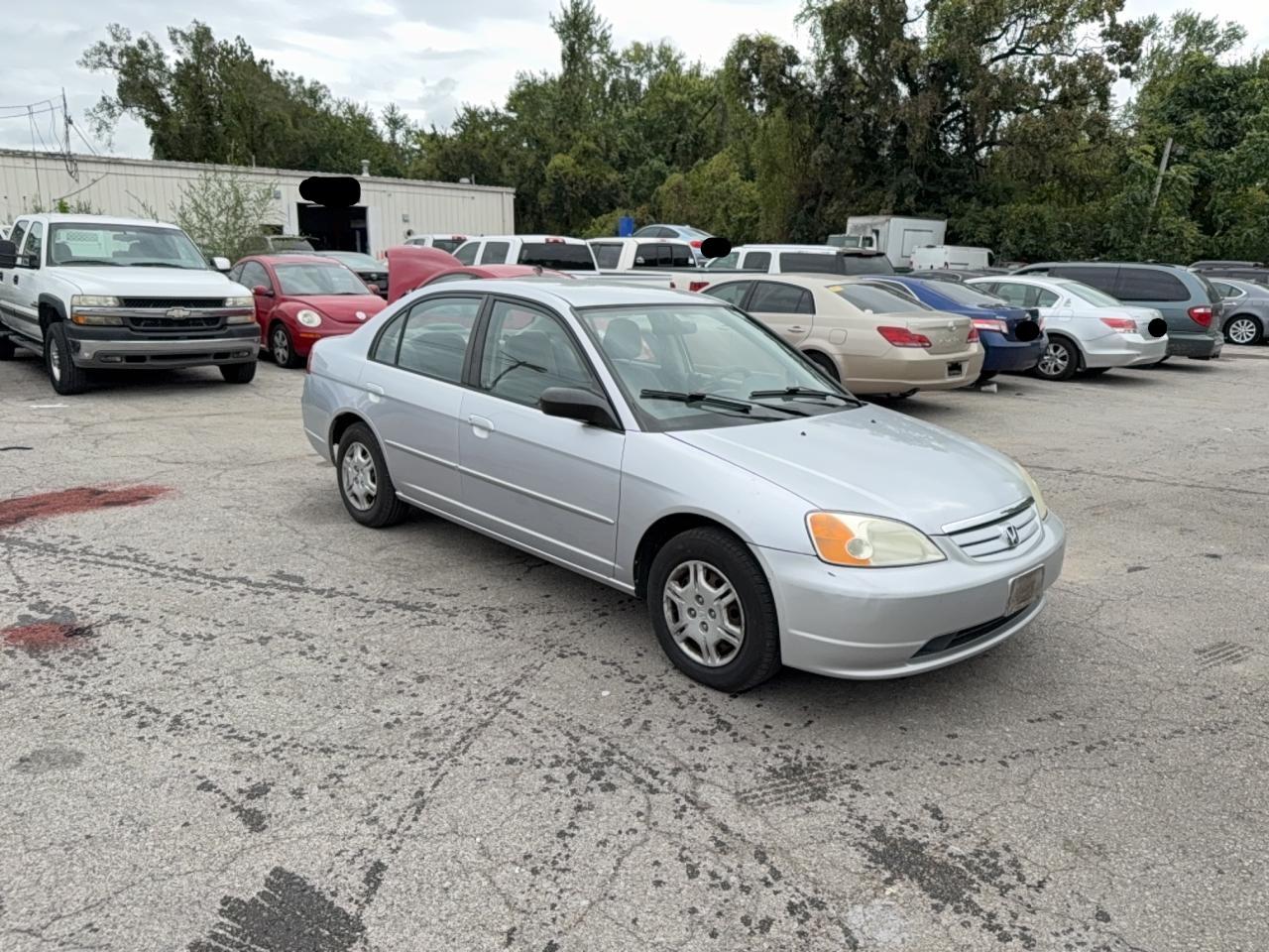 2002 Honda Civic Lx Silver vin: 1HGES16552L026055