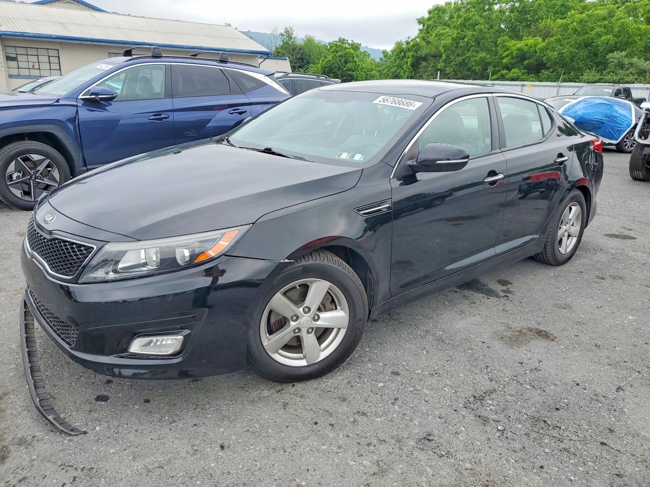 2015 Kia Optima Lx Черный vin: 5XXGM4A77FG482110