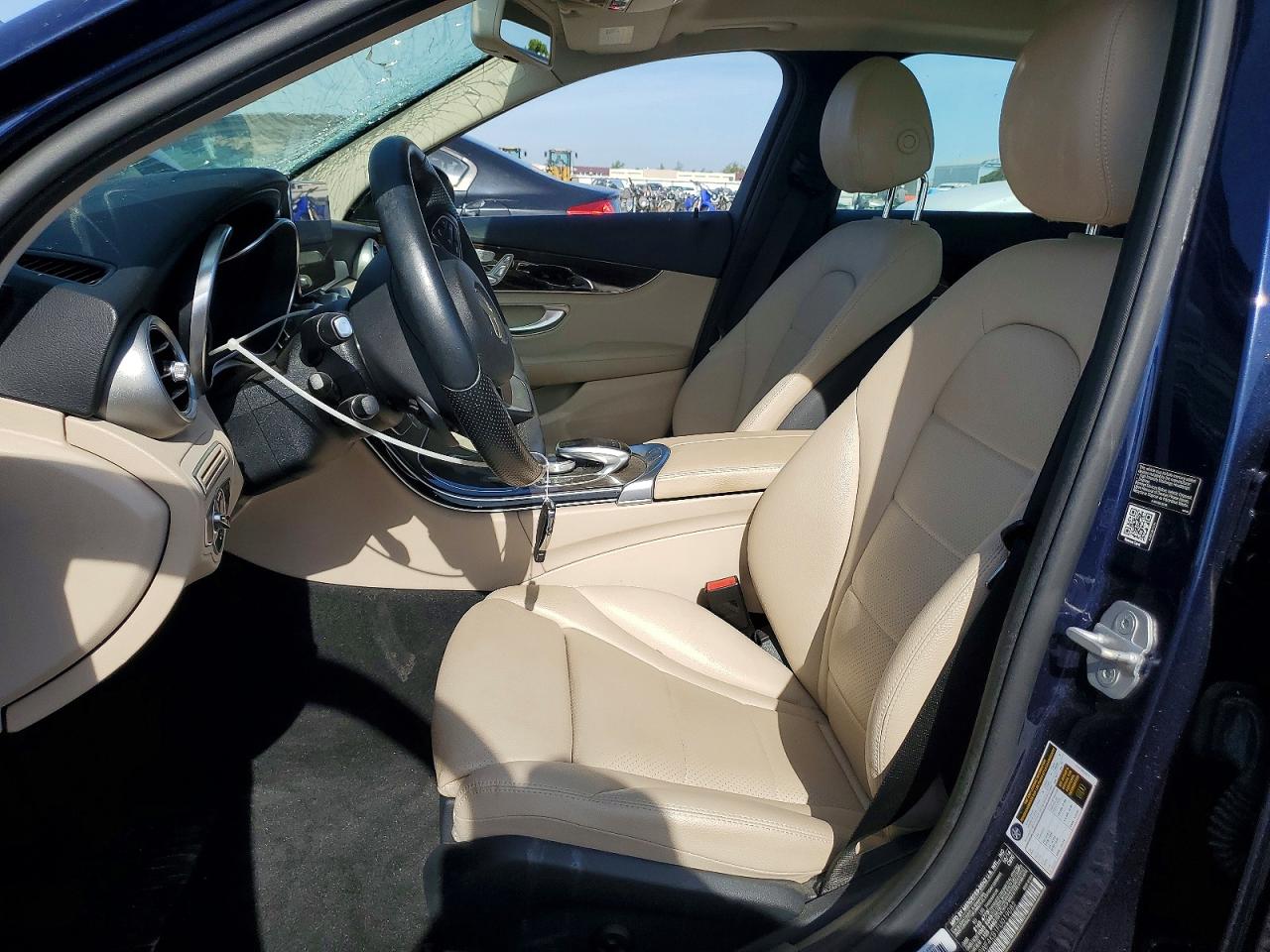 2015 Mercedes-benz C 300 4matic Синий vin: 55SWF4KB1FU019082