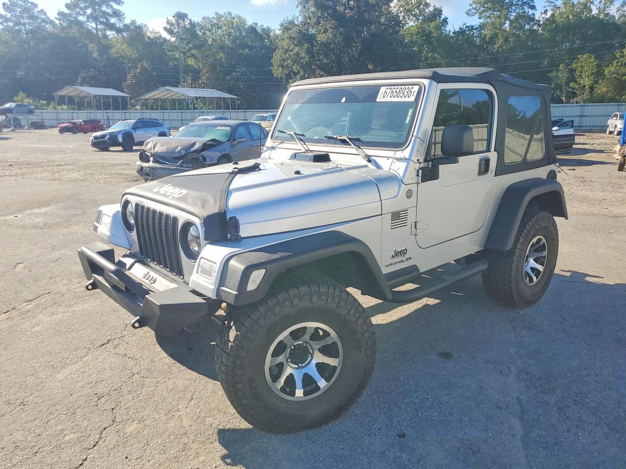 2004 Jeep Wrangler X Silver vin: 1J4FA39S24P797436