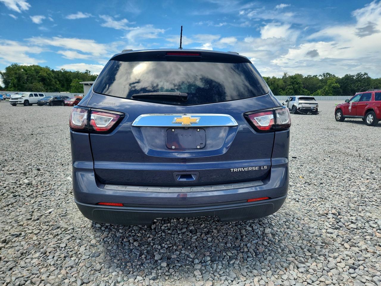2013 Chevrolet Traverse Ls Blue vin: 1GNKRFED5DJ162677