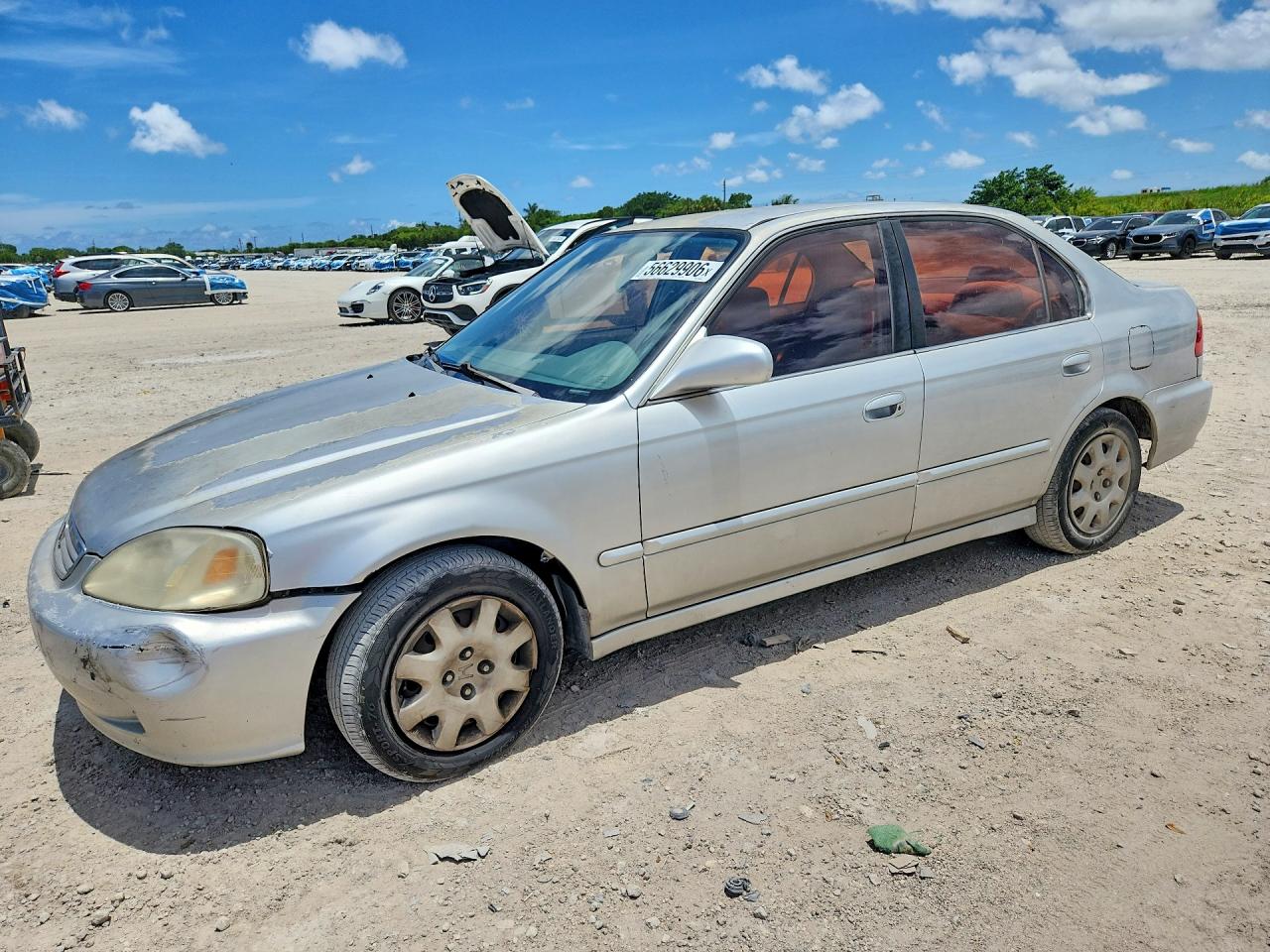 1999 Honda Civic Lx Silver vin: 1HGEJ6670XL015490