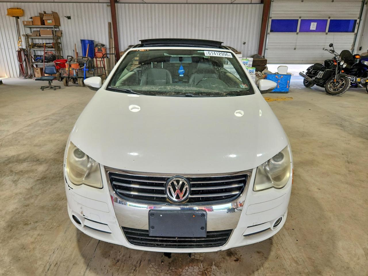 2009 Volkswagen Eos Turbo White vin: WVWBA71F79V018707