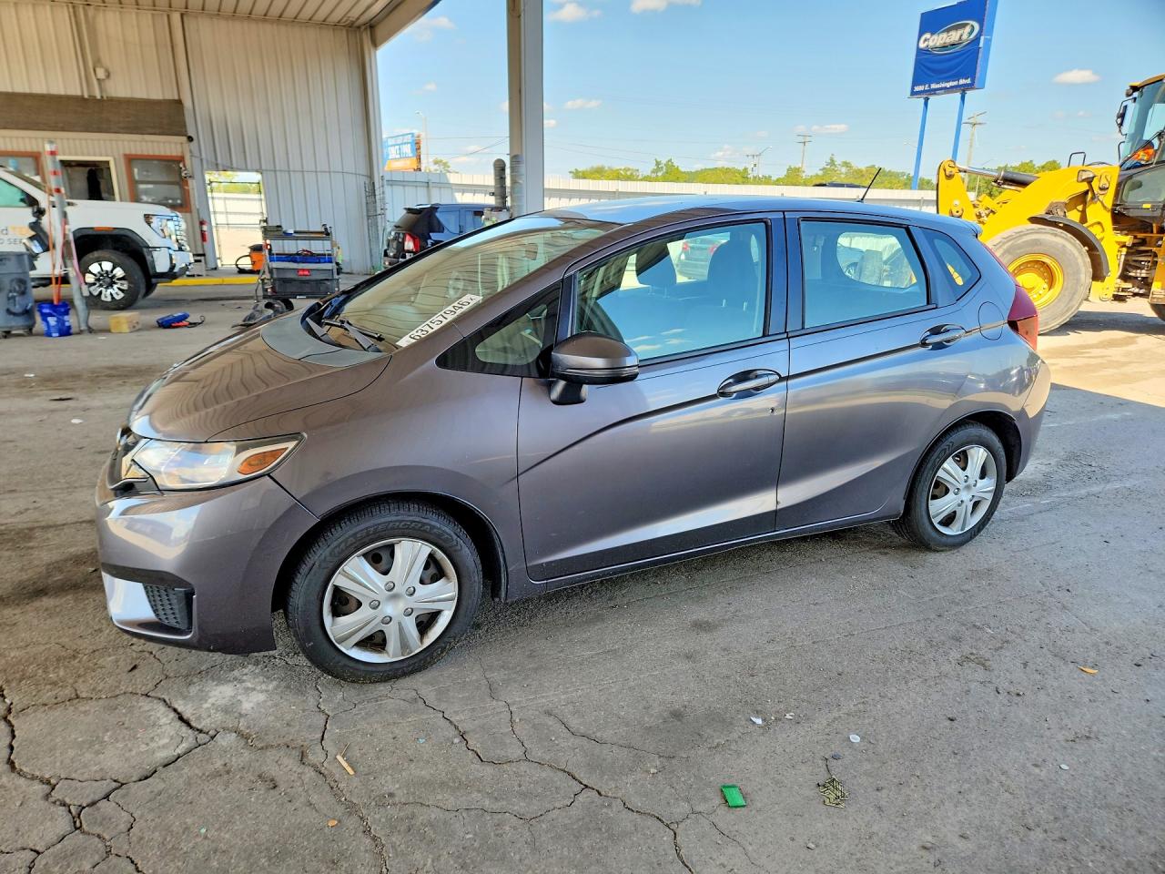 2015 Honda Fit Lx Gray vin: 3HGGK5H53FM716081