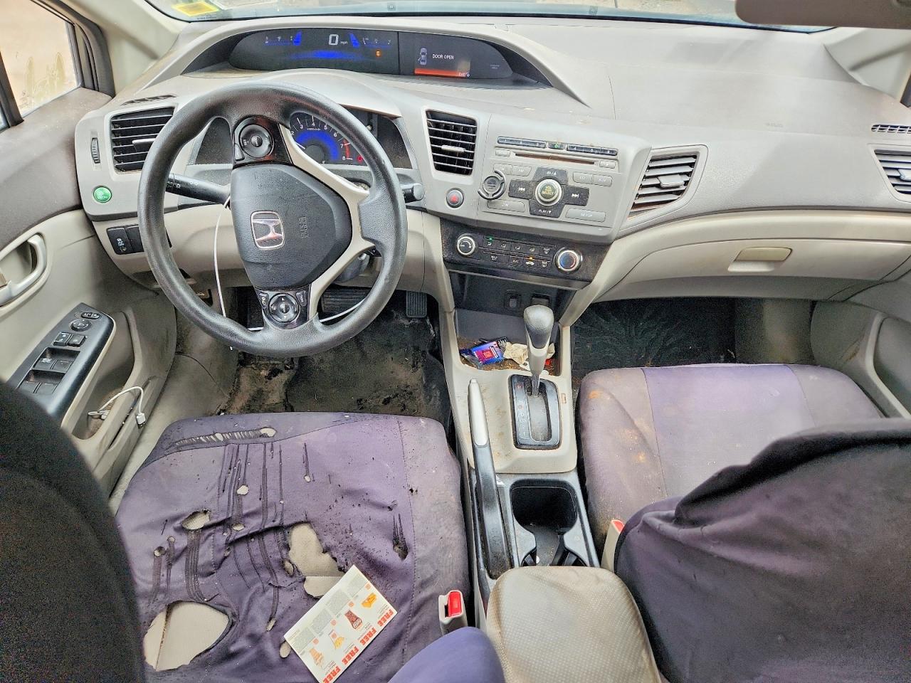 2012 Honda Civic Lx Gray vin: 2HGFB2F58CH333017