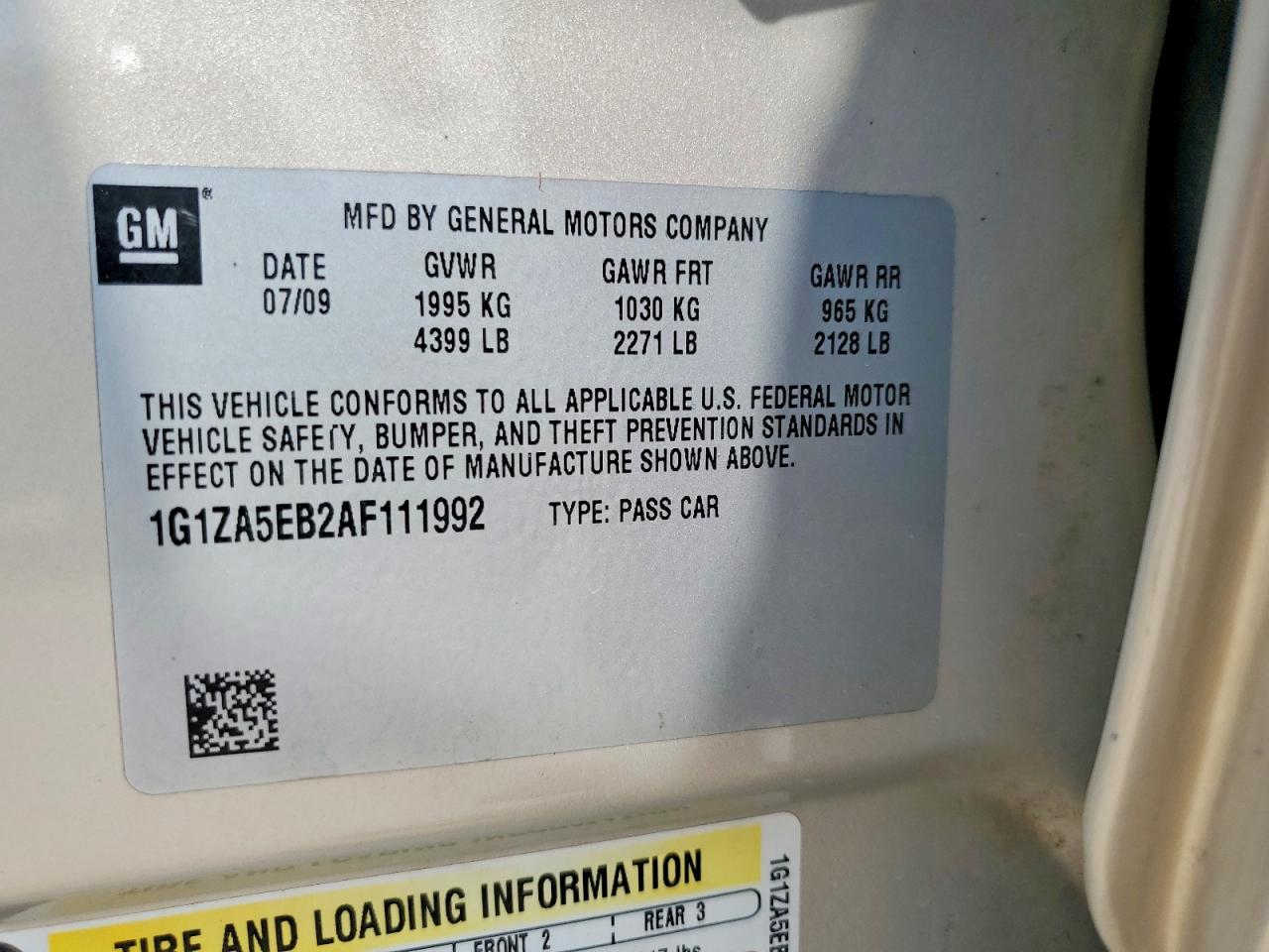 2010 Chevrolet Malibu Ls Cream vin: 1G1ZA5EB2AF111992