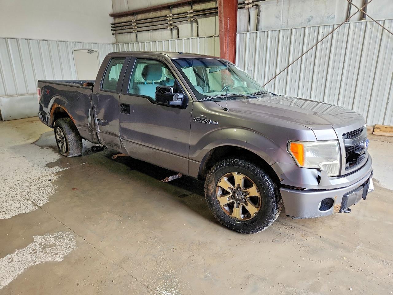 2014 Ford F150 Super Cab Gray vin: 1FTFX1EF8EKF34254