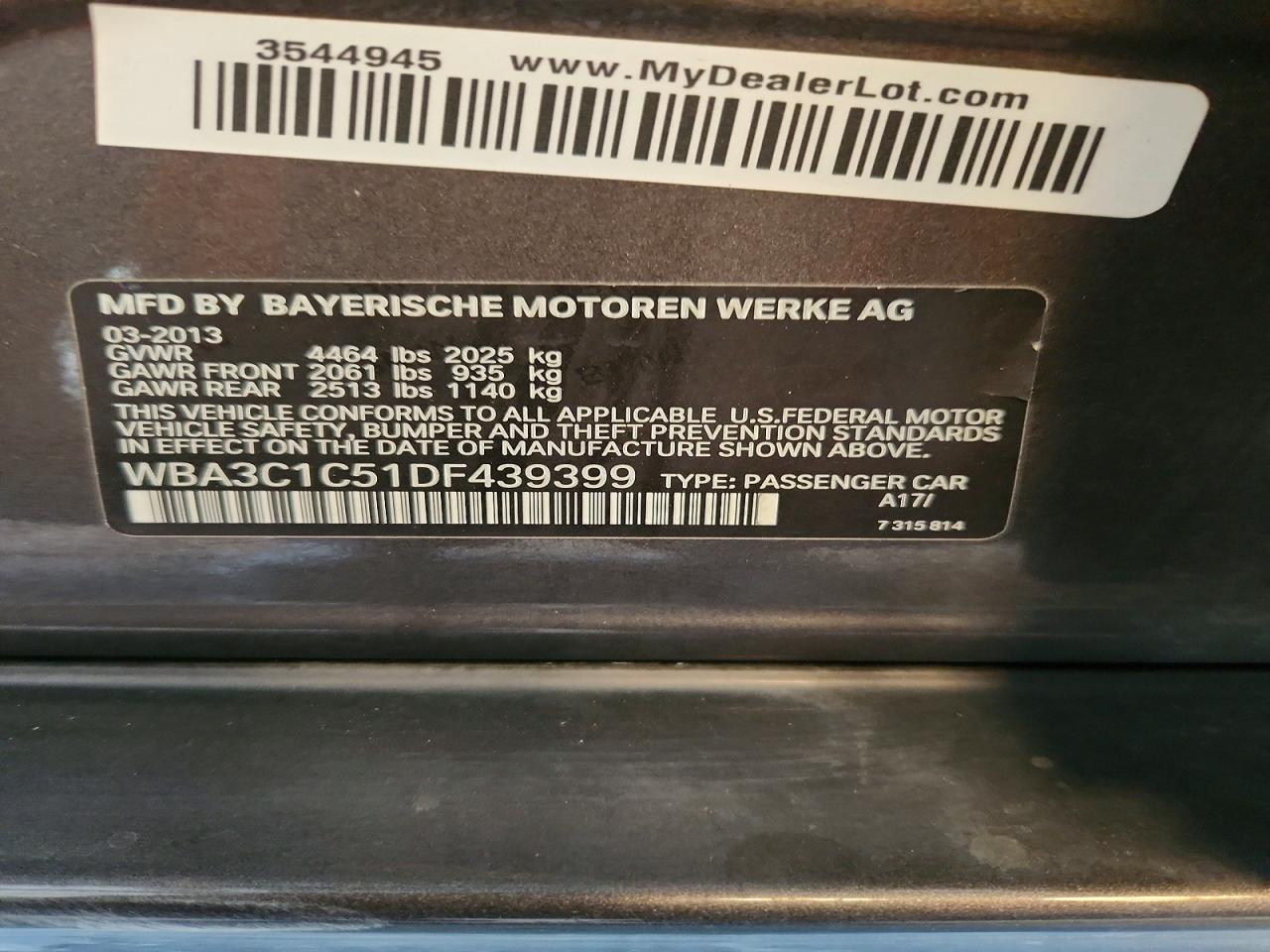 2013 Bmw 328 I Sulev Brown vin: WBA3C1C51DF439399