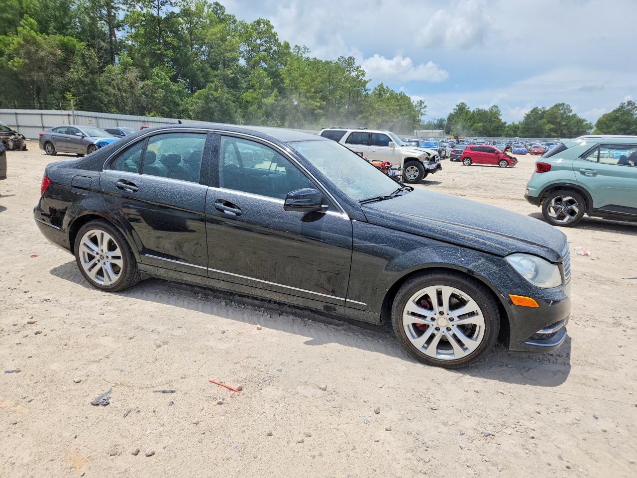 2012 Mercedes-benz C 300 4matic Black vin: WDDGF8BB4CR191678