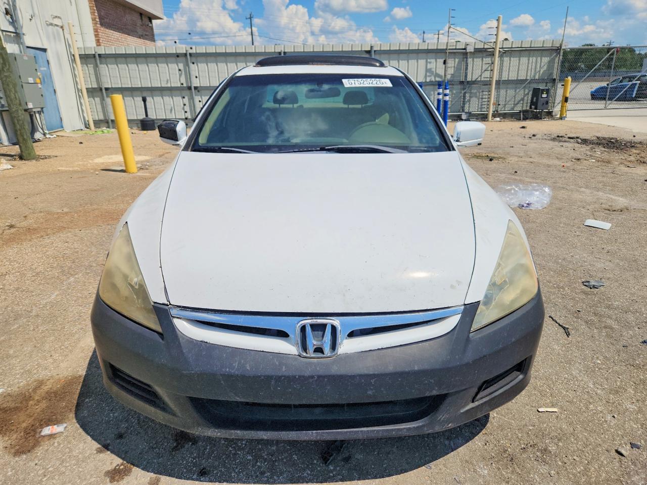 2007 Honda Accord Ex White vin: 1HGCM56747A168149