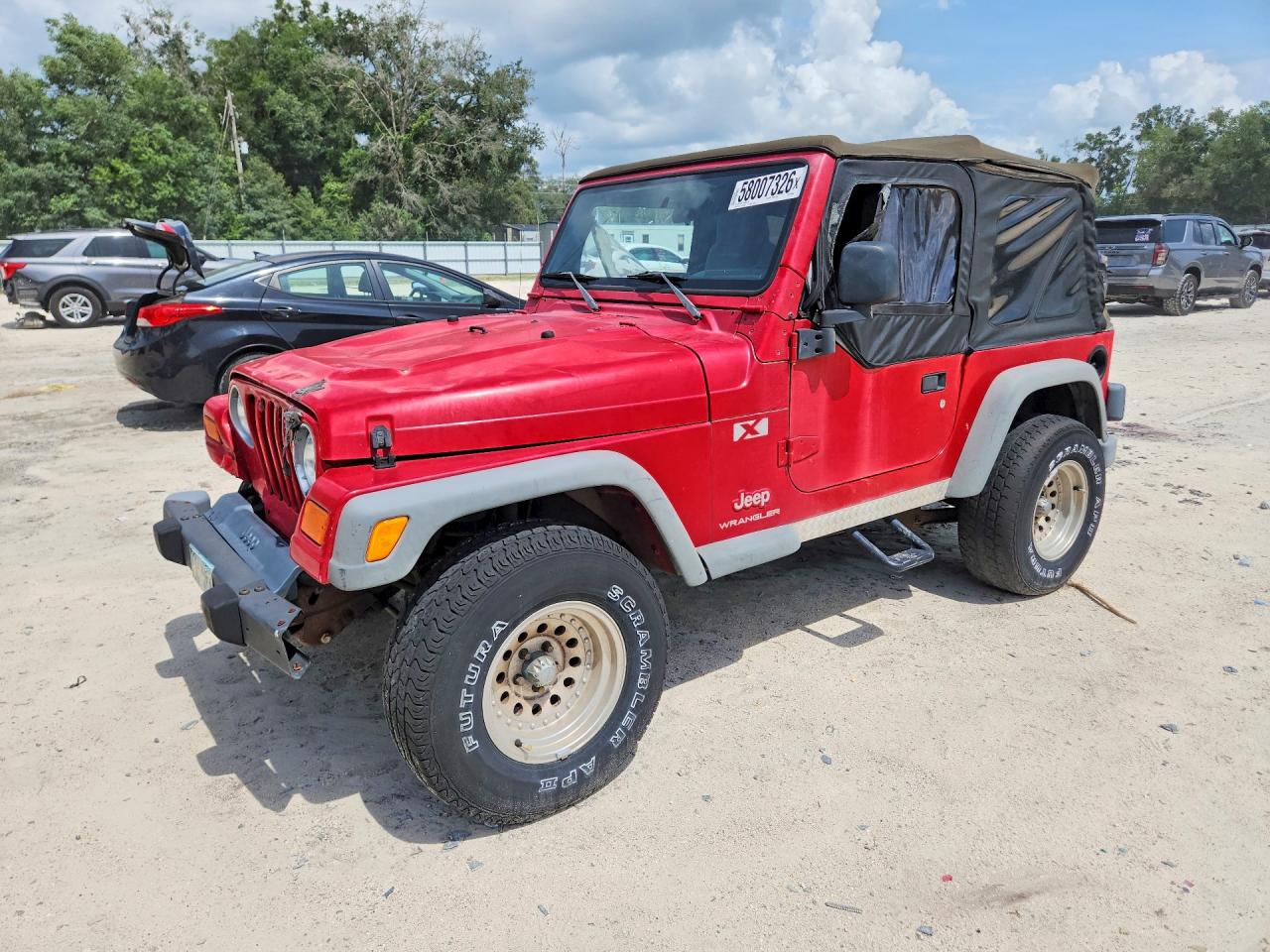 2004 Jeep Wrangler X Red vin: 1J4FA39S84P789244