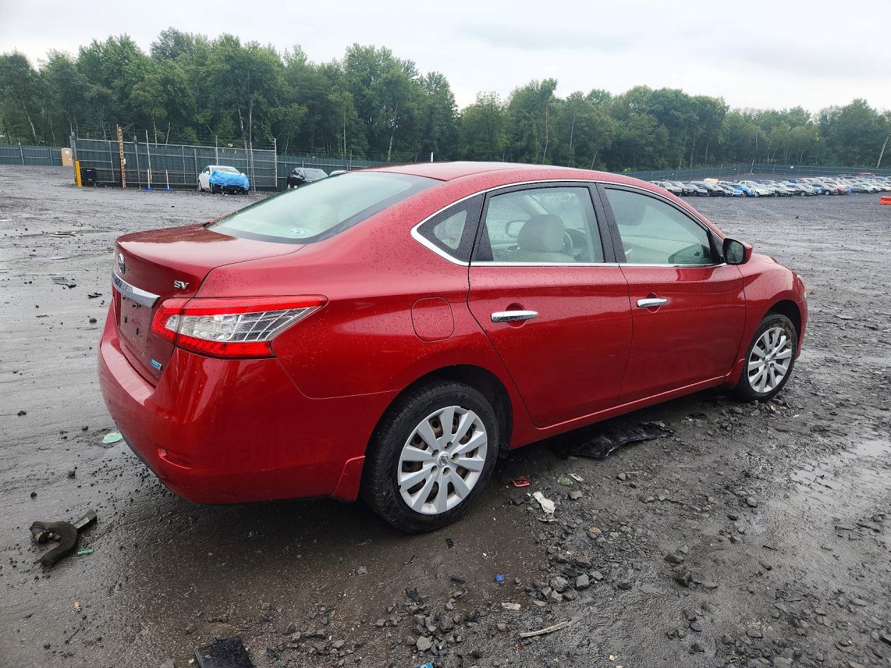 2014 Nissan Sentra Sv Красный vin: 3N1AB7AP9EY294260
