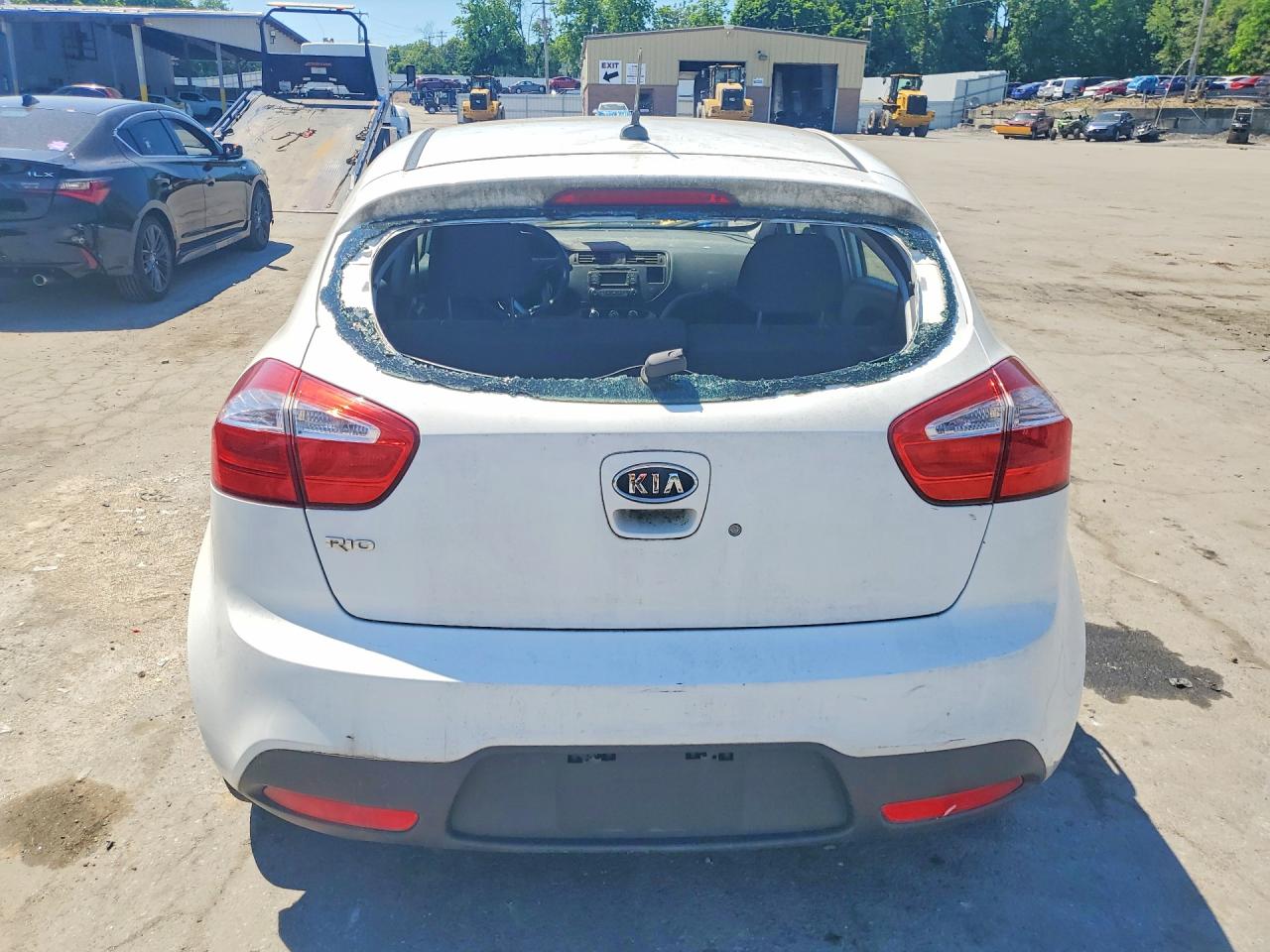 2012 Kia Rio Lx White vin: KNADM5A30C6015754