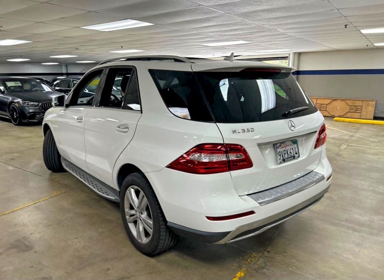 2014 Mercedes-benz Ml 350 White vin: 4JGDA5JB0EA364721