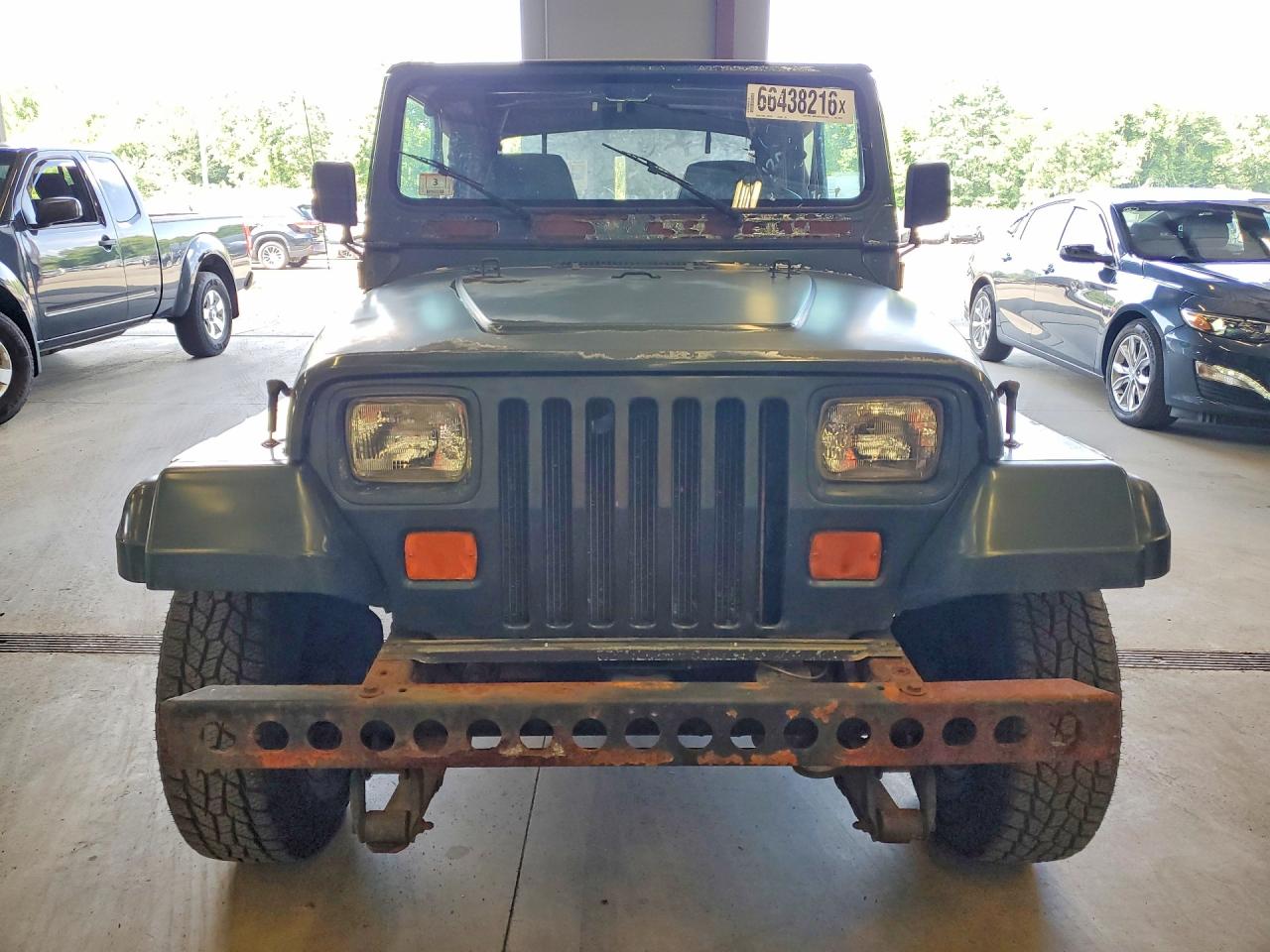 1994 Jeep Wrangler / Yj Sahara Green vin: 1J4FY49S8RP424247