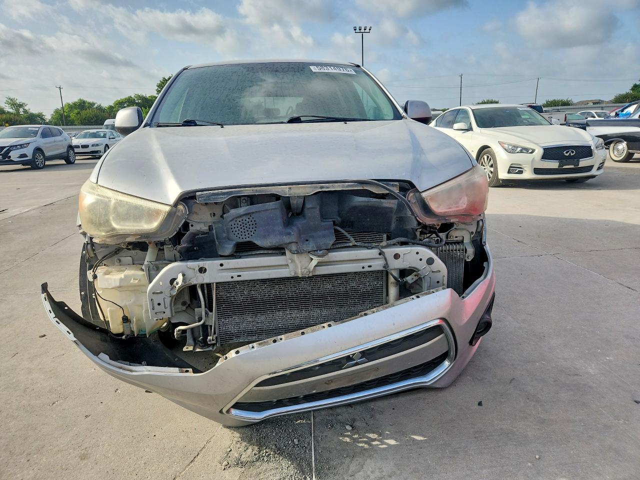 2014 Mitsubishi Outlander Sport Es Silver vin: 4A4AP3AU9EE012461