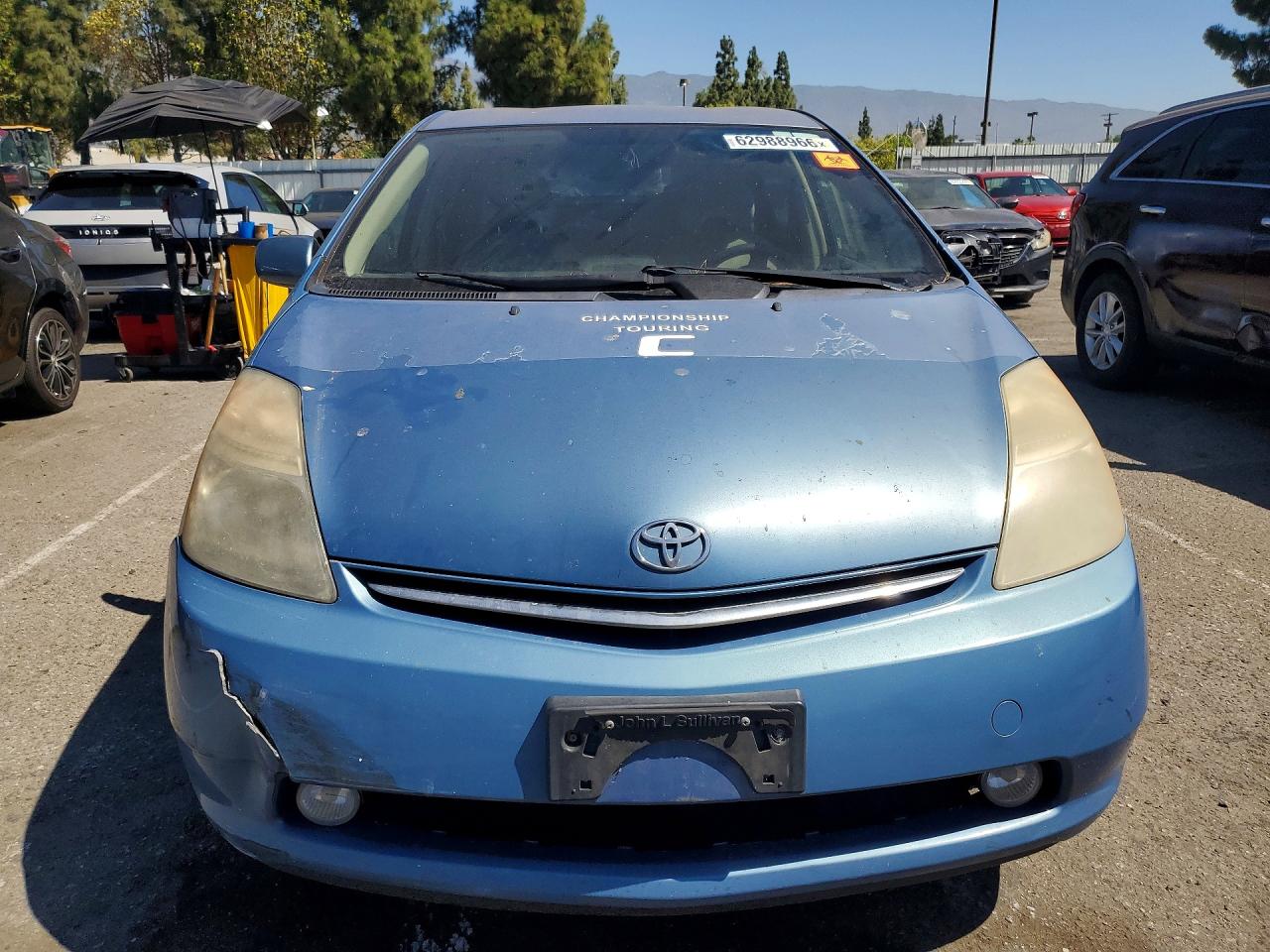 2007 Toyota Prius Base Blue vin: JTDKB20U977675686