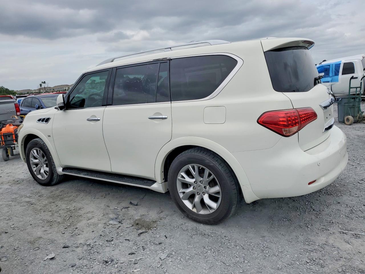 2014 Infiniti Qx80 Base White vin: JN8AZ2ND5E9750549