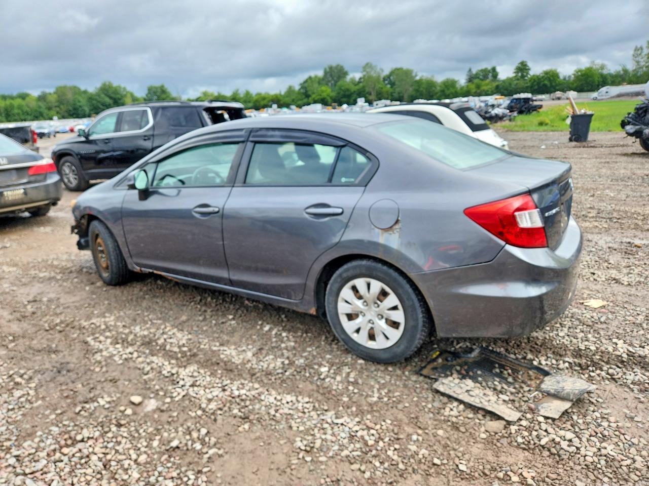 2012 Honda Civic Lx Gray vin: 2HGFB2F58CH333017