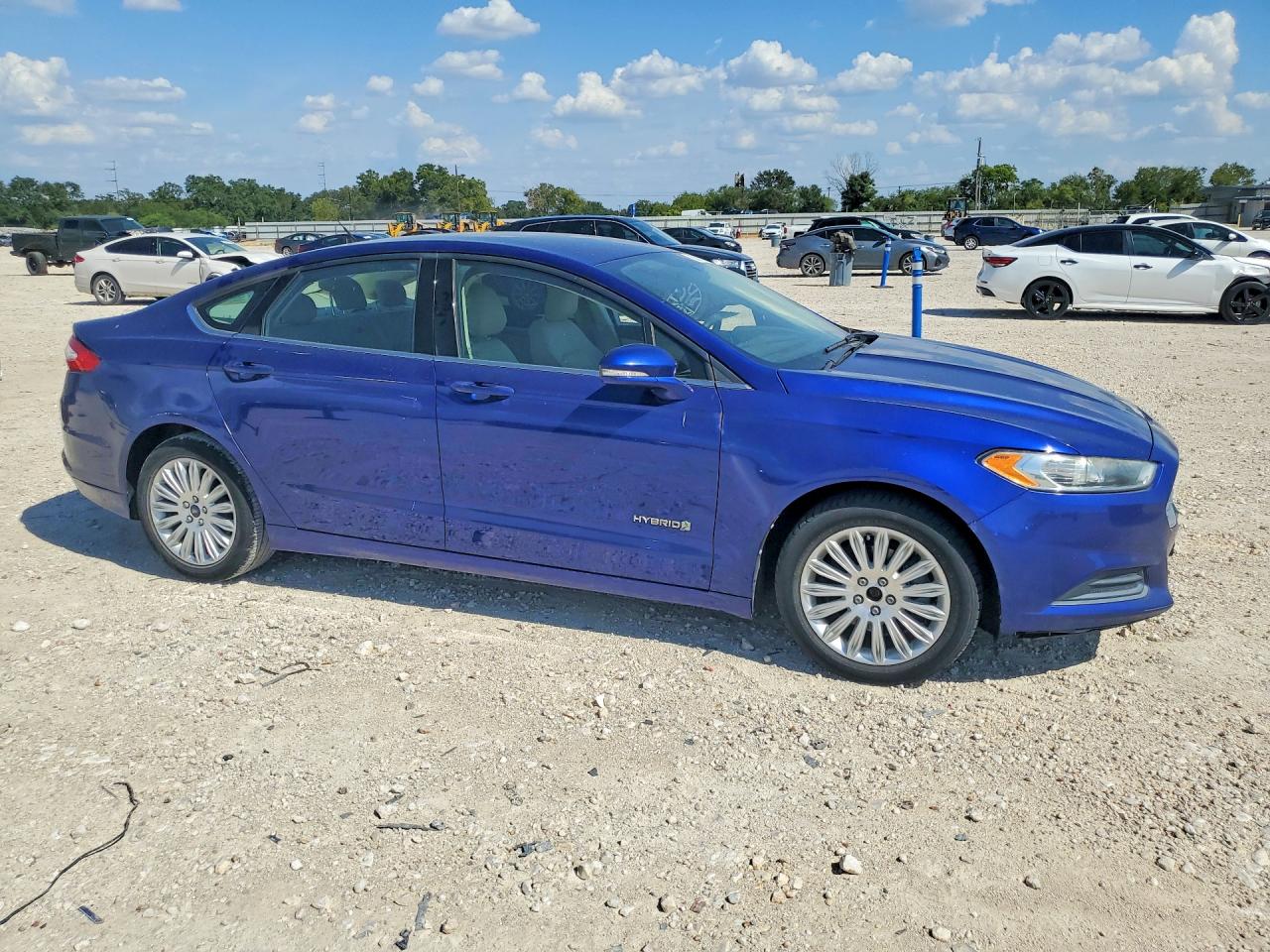2013 Ford Fusion Se Hybrid Blue vin: 3FA6P0LU4DR234707