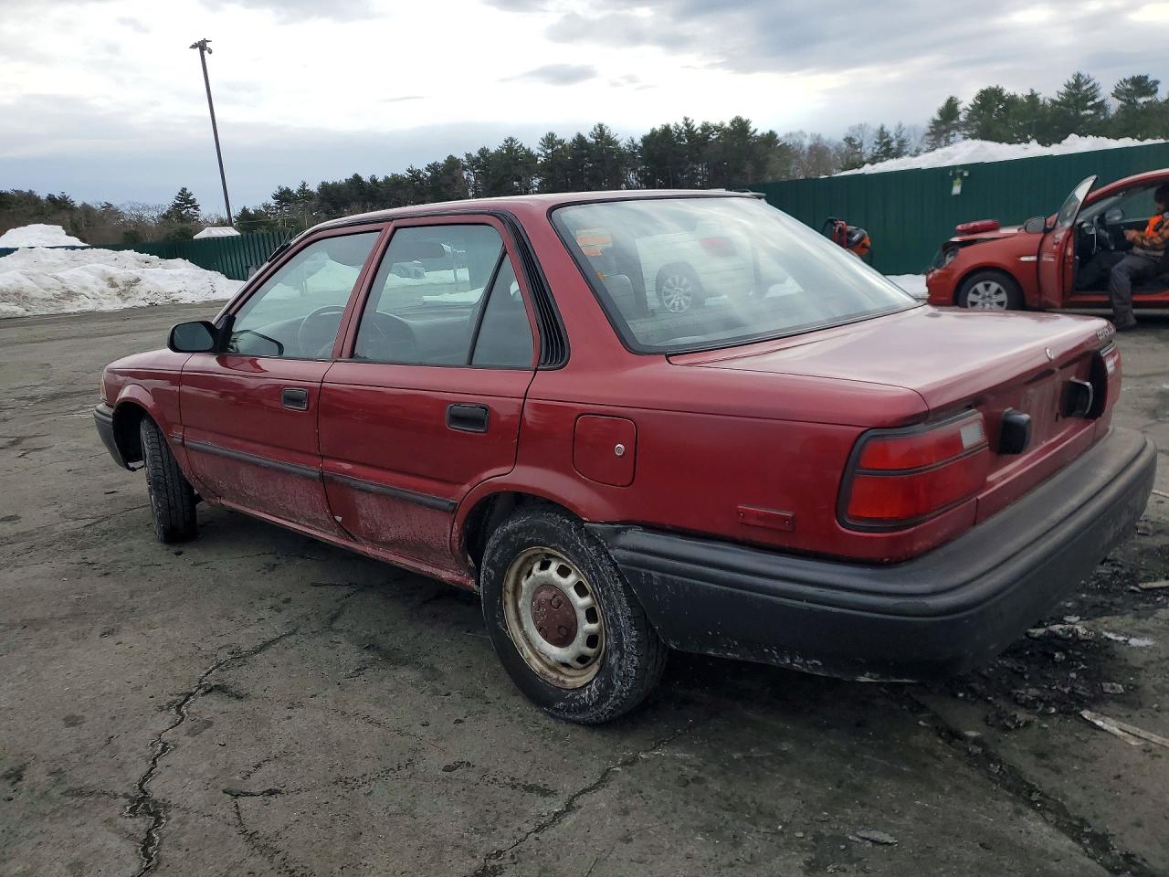 1992 Toyota Corolla Red vin: 2T1AE91A4NC180002