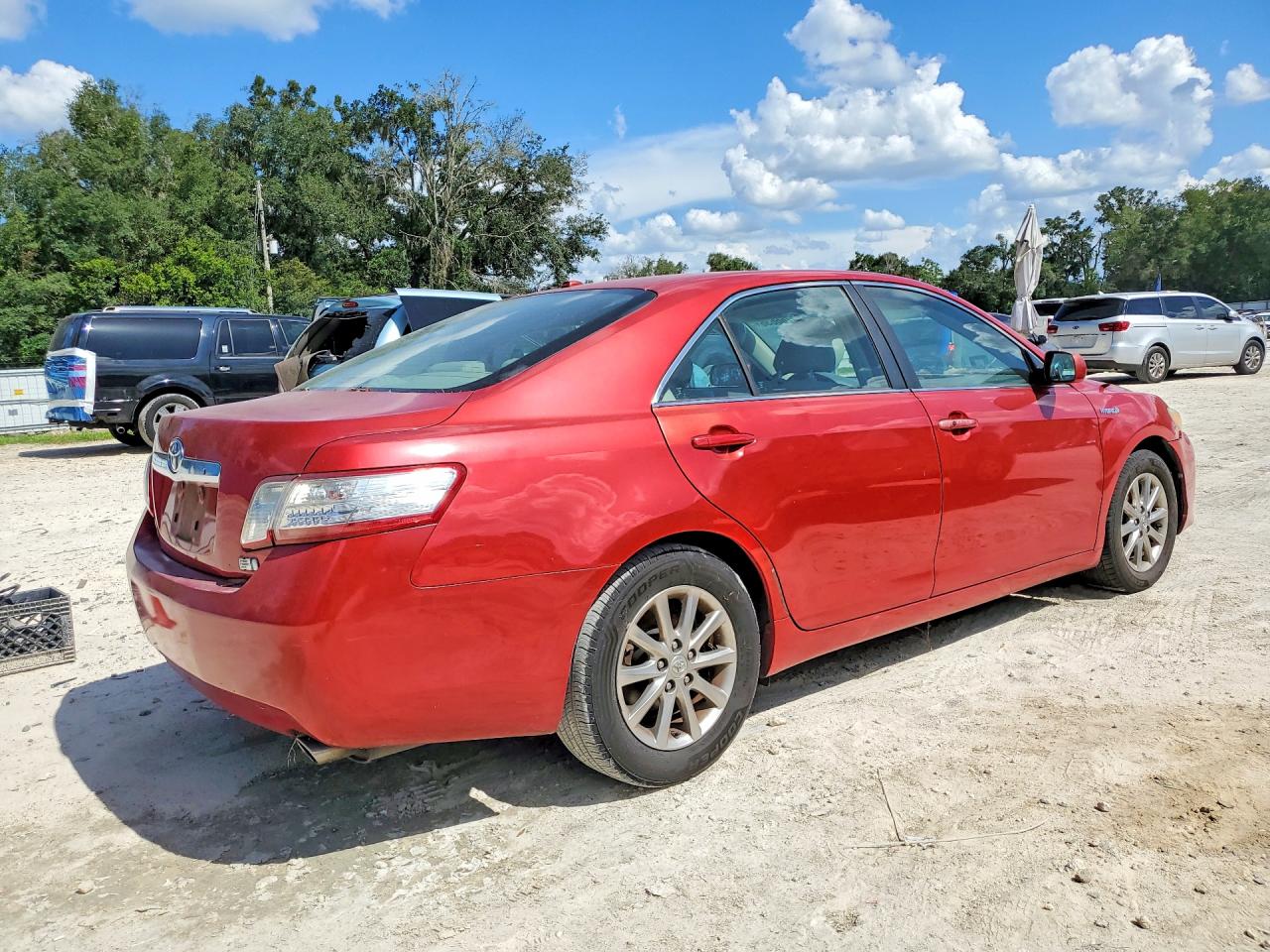 2011 Toyota Camry Hybrid Red vin: 4T1BB3EK8BU129724